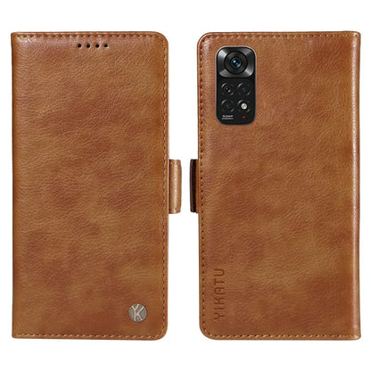 YIKATU YK-007 For Xiaomi Redmi Note 12S 4G / Note 11 4G (Qualcomm) / Note 11S 4G Case Leather Litchi Texture Phone Cover
