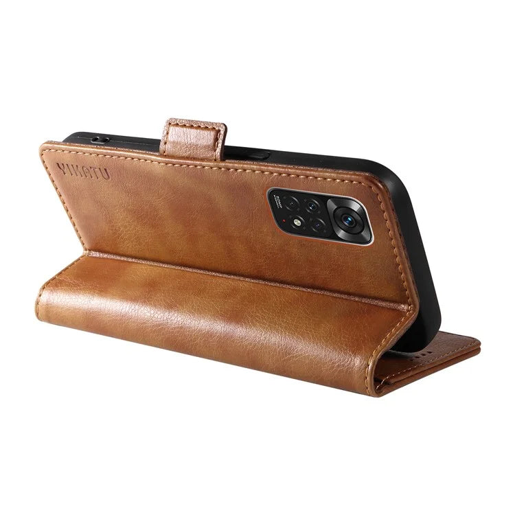 YIKATU YK-007 For Xiaomi Redmi Note 12S 4G / Note 11 4G (Qualcomm) / Note 11S 4G Case Leather Litchi Texture Phone Cover