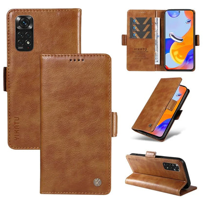 YIKATU YK-007 For Xiaomi Redmi Note 12S 4G / Note 11 4G (Qualcomm) / Note 11S 4G Case Leather Litchi Texture Phone Cover