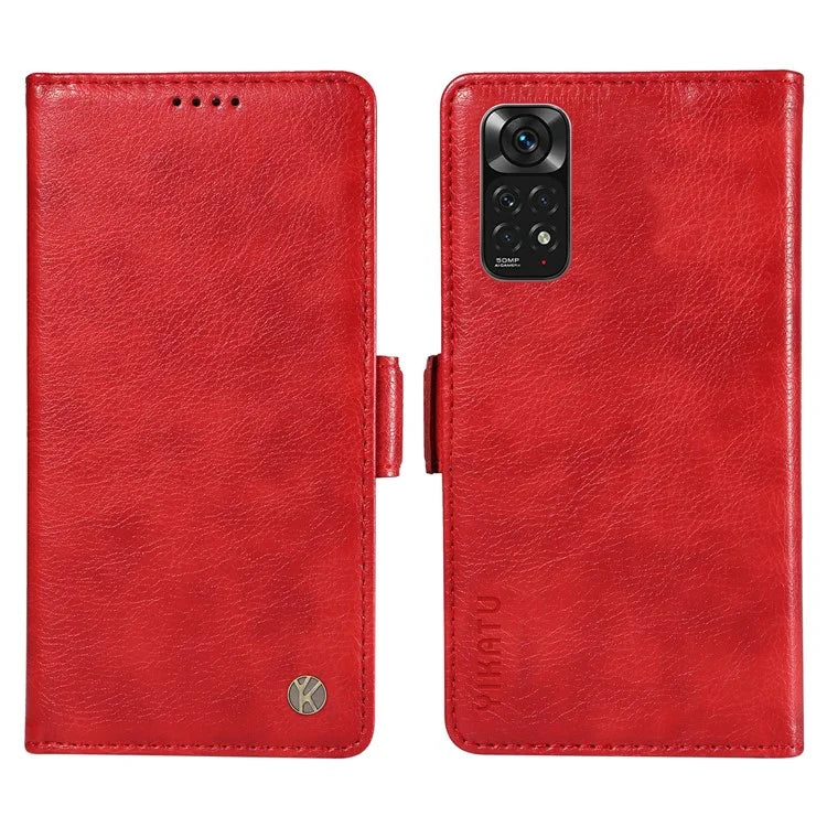 YIKATU YK-007 For Xiaomi Redmi Note 12S 4G / Note 11 4G (Qualcomm) / Note 11S 4G Case Leather Litchi Texture Phone Cover