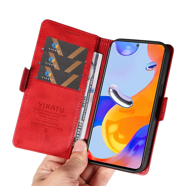 YIKATU YK-007 For Xiaomi Redmi Note 12S 4G / Note 11 4G (Qualcomm) / Note 11S 4G Case Leather Litchi Texture Phone Cover