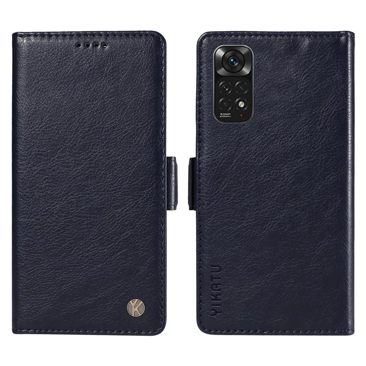 YIKATU YK-007 For Xiaomi Redmi Note 12S 4G / Note 11 4G (Qualcomm) / Note 11S 4G Case Leather Litchi Texture Phone Cover