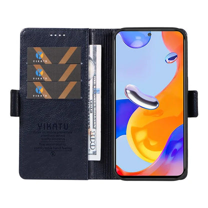 YIKATU YK-007 For Xiaomi Redmi Note 12S 4G / Note 11 4G (Qualcomm) / Note 11S 4G Case Leather Litchi Texture Phone Cover
