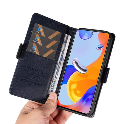 YIKATU YK-007 For Xiaomi Redmi Note 12S 4G / Note 11 4G (Qualcomm) / Note 11S 4G Case Leather Litchi Texture Phone Cover