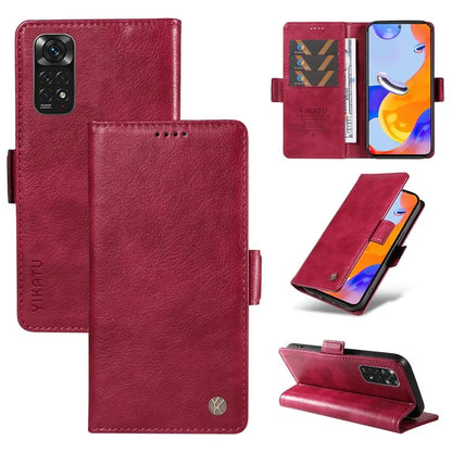 YIKATU YK-007 For Xiaomi Redmi Note 12S 4G / Note 11 4G (Qualcomm) / Note 11S 4G Case Leather Litchi Texture Phone Cover