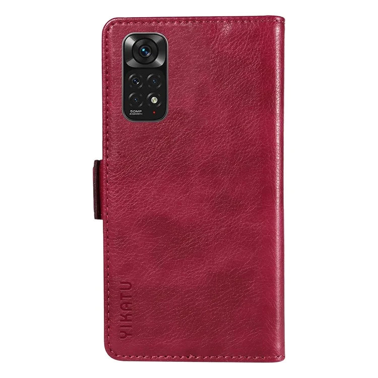 YIKATU YK-007 For Xiaomi Redmi Note 12S 4G / Note 11 4G (Qualcomm) / Note 11S 4G Case Leather Litchi Texture Phone Cover
