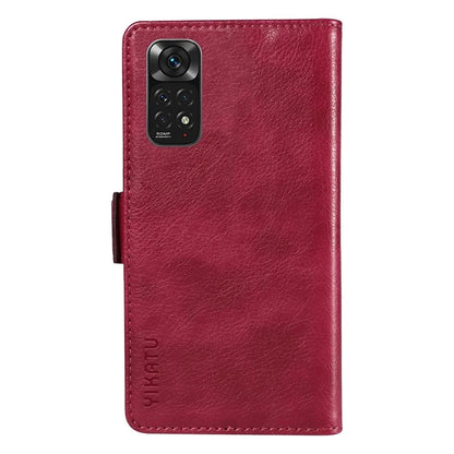 YIKATU YK-007 For Xiaomi Redmi Note 12S 4G / Note 11 4G (Qualcomm) / Note 11S 4G Case Leather Litchi Texture Phone Cover