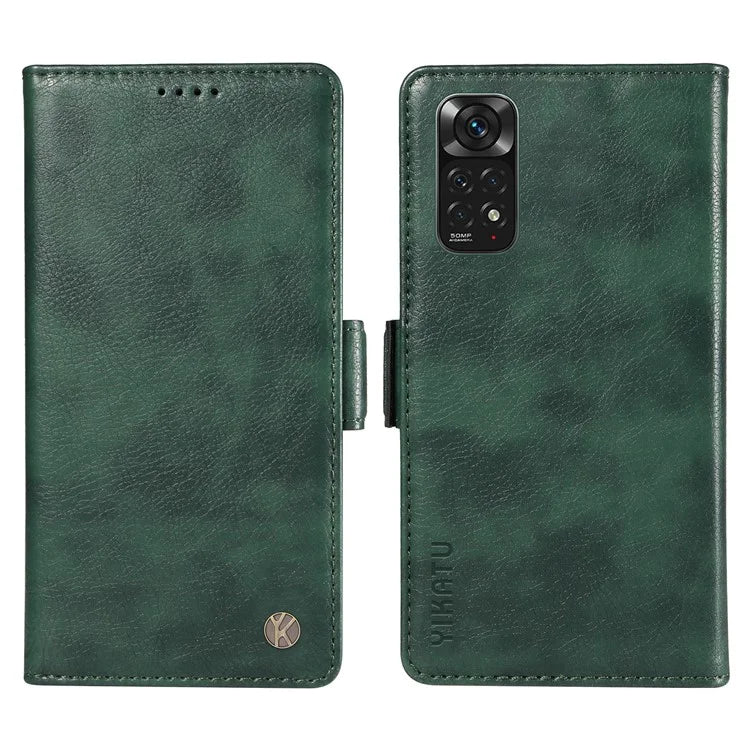 YIKATU YK-007 For Xiaomi Redmi Note 12S 4G / Note 11 4G (Qualcomm) / Note 11S 4G Case Leather Litchi Texture Phone Cover