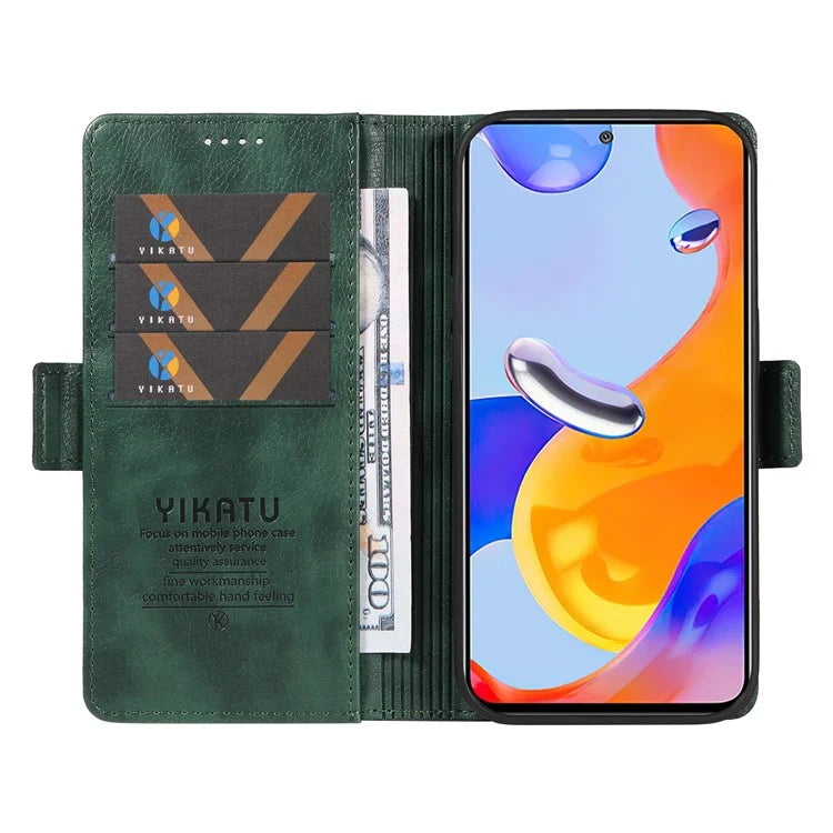YIKATU YK-007 For Xiaomi Redmi Note 12S 4G / Note 11 4G (Qualcomm) / Note 11S 4G Case Leather Litchi Texture Phone Cover