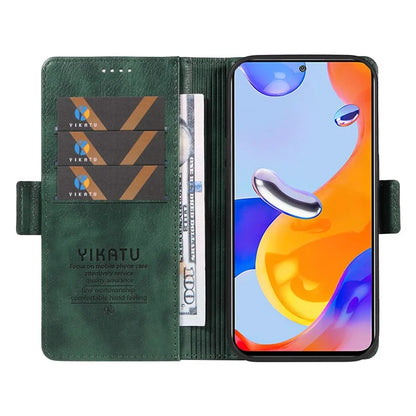 YIKATU YK-007 For Xiaomi Redmi Note 12S 4G / Note 11 4G (Qualcomm) / Note 11S 4G Case Leather Litchi Texture Phone Cover