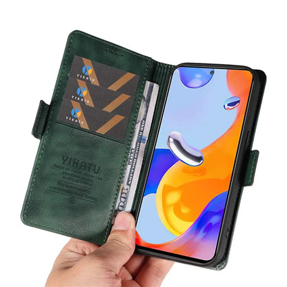 YIKATU YK-007 For Xiaomi Redmi Note 12S 4G / Note 11 4G (Qualcomm) / Note 11S 4G Case Leather Litchi Texture Phone Cover