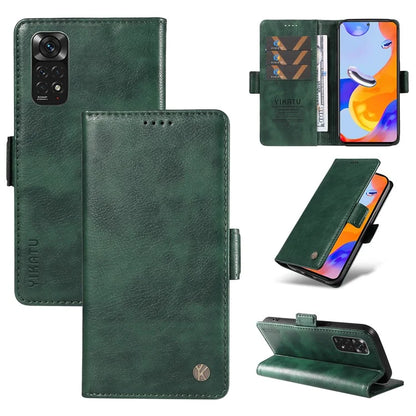 YIKATU YK-007 For Xiaomi Redmi Note 12S 4G / Note 11 4G (Qualcomm) / Note 11S 4G Case Leather Litchi Texture Phone Cover