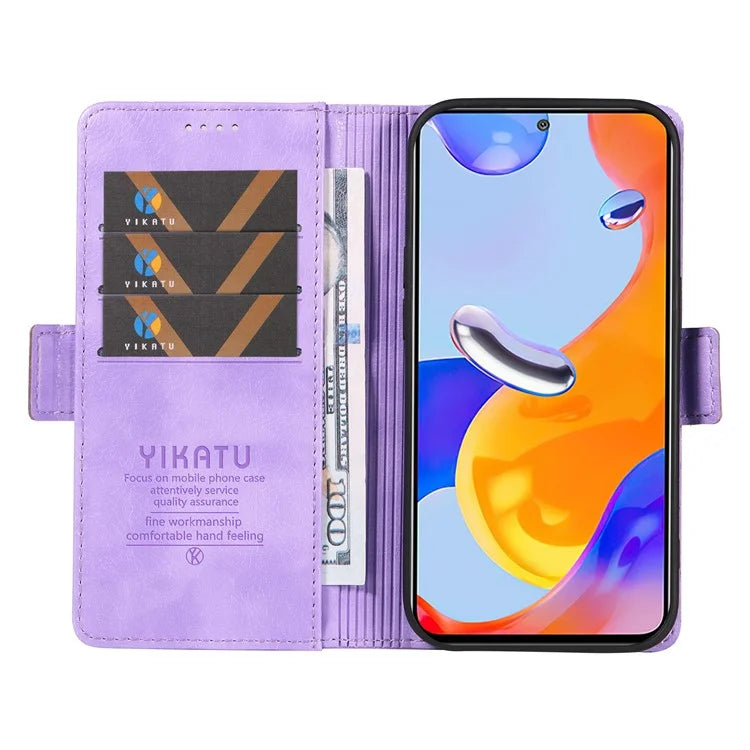 YIKATU YK-007 For Xiaomi Redmi Note 12S 4G / Note 11 4G (Qualcomm) / Note 11S 4G Case Leather Litchi Texture Phone Cover