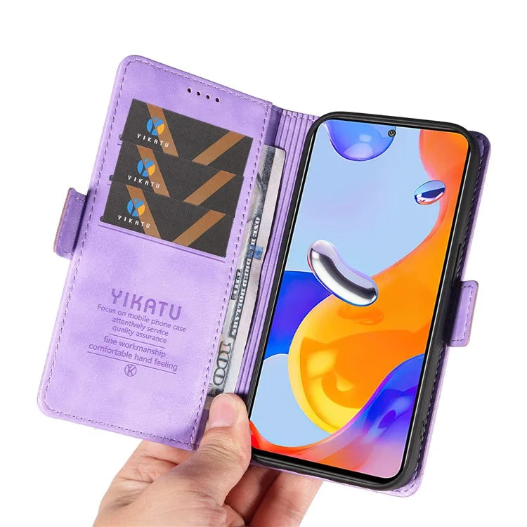 YIKATU YK-007 For Xiaomi Redmi Note 12S 4G / Note 11 4G (Qualcomm) / Note 11S 4G Case Leather Litchi Texture Phone Cover