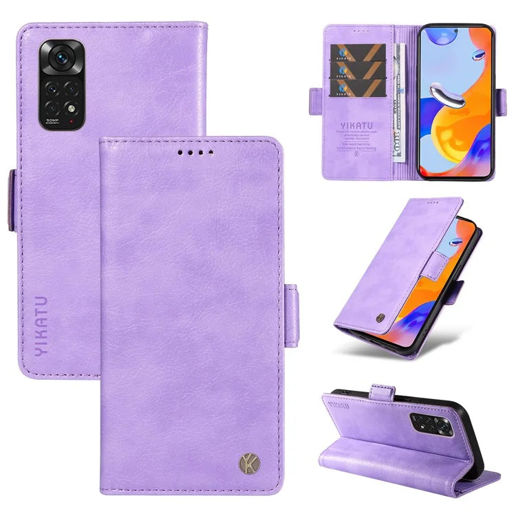 YIKATU YK-007 For Xiaomi Redmi Note 12S 4G / Note 11 4G (Qualcomm) / Note 11S 4G Case Leather Litchi Texture Phone Cover