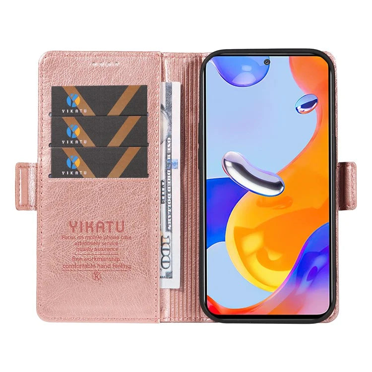 YIKATU YK-007 For Xiaomi Redmi Note 12S 4G / Note 11 4G (Qualcomm) / Note 11S 4G Case Leather Litchi Texture Phone Cover