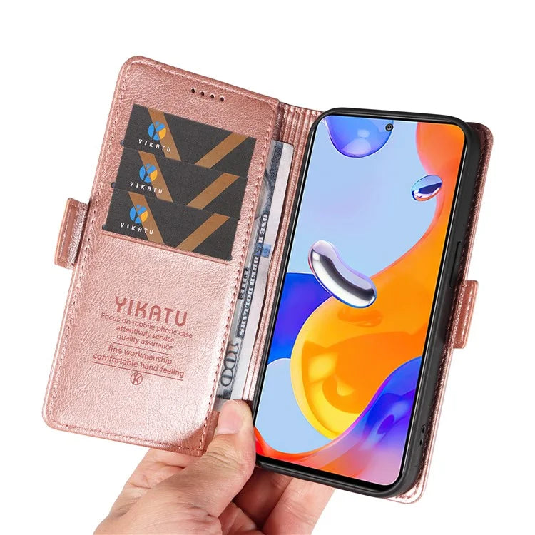 YIKATU YK-007 For Xiaomi Redmi Note 12S 4G / Note 11 4G (Qualcomm) / Note 11S 4G Case Leather Litchi Texture Phone Cover