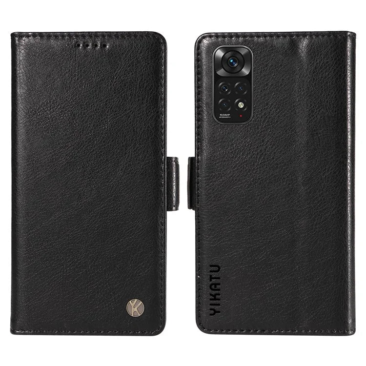 YIKATU YK-007 For Xiaomi Redmi Note 12S 4G / Note 11 4G (Qualcomm) / Note 11S 4G Case Leather Litchi Texture Phone Cover