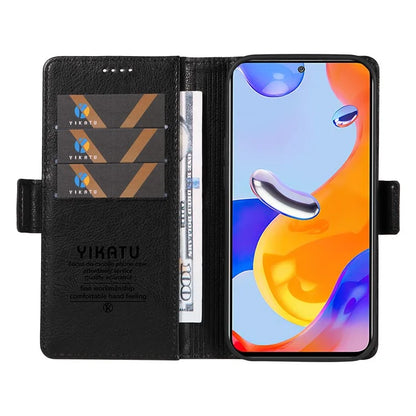 YIKATU YK-007 For Xiaomi Redmi Note 12S 4G / Note 11 4G (Qualcomm) / Note 11S 4G Case Leather Litchi Texture Phone Cover