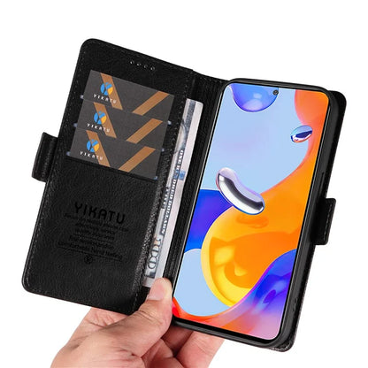 YIKATU YK-007 For Xiaomi Redmi Note 12S 4G / Note 11 4G (Qualcomm) / Note 11S 4G Case Leather Litchi Texture Phone Cover