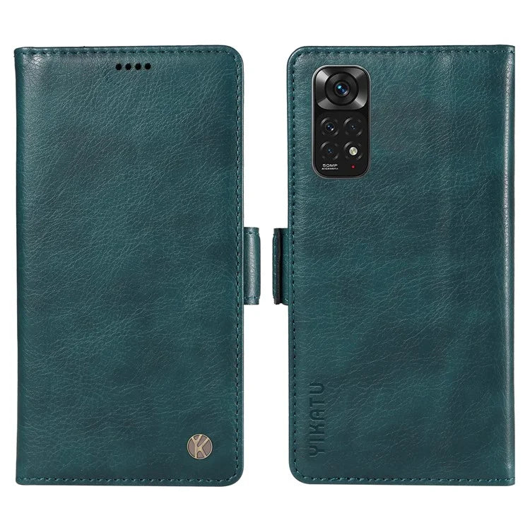YIKATU YK-007 For Xiaomi Redmi Note 12S 4G / Note 11 4G (Qualcomm) / Note 11S 4G Case Leather Litchi Texture Phone Cover