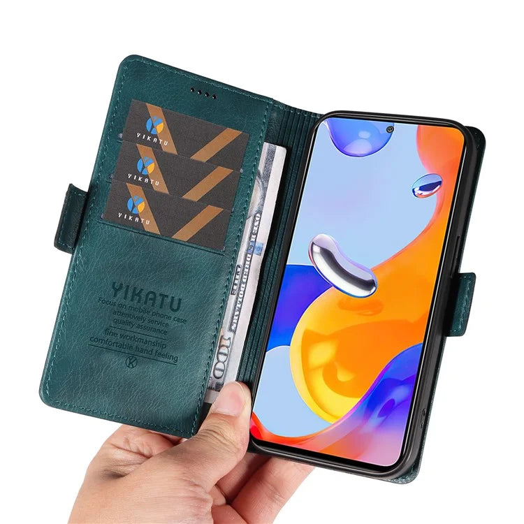 YIKATU YK-007 For Xiaomi Redmi Note 12S 4G / Note 11 4G (Qualcomm) / Note 11S 4G Case Leather Litchi Texture Phone Cover