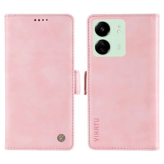 YIKATU YK-007 For Xiaomi Redmi 13C 4G / 13C 5G / 13R 5G / Poco M6 5G / Poco C65 4G Case Scratch-Proof Leather+TPU Magnetic Phone Cover