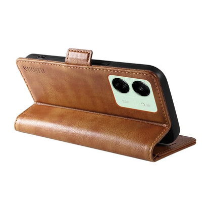YIKATU YK-007 For Xiaomi Redmi 13C 4G / 13C 5G / 13R 5G / Poco M6 5G / Poco C65 4G Case Scratch-Proof Leather+TPU Magnetic Phone Cover