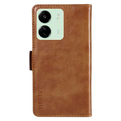 YIKATU YK-007 For Xiaomi Redmi 13C 4G / 13C 5G / 13R 5G / Poco M6 5G / Poco C65 4G Case Scratch-Proof Leather+TPU Magnetic Phone Cover