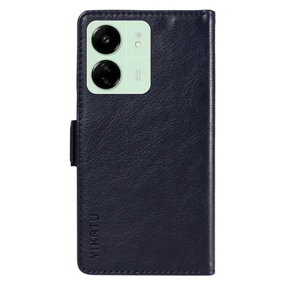YIKATU YK-007 For Xiaomi Redmi 13C 4G / 13C 5G / 13R 5G / Poco M6 5G / Poco C65 4G Case Scratch-Proof Leather+TPU Magnetic Phone Cover
