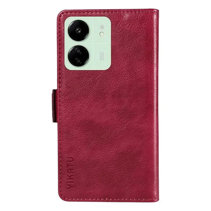 YIKATU YK-007 For Xiaomi Redmi 13C 4G / 13C 5G / 13R 5G / Poco M6 5G / Poco C65 4G Case Scratch-Proof Leather+TPU Magnetic Phone Cover