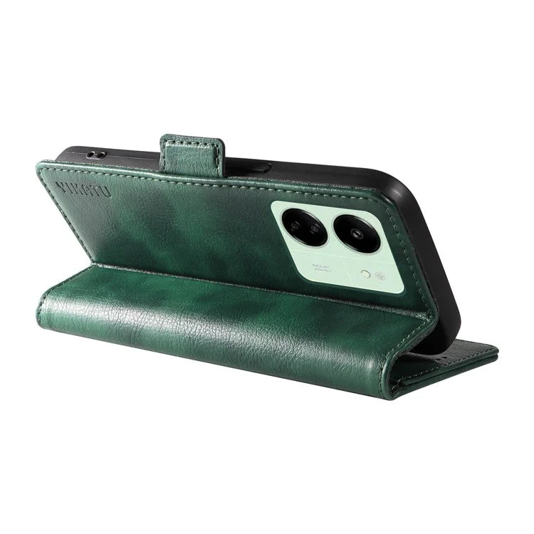 YIKATU YK-007 For Xiaomi Redmi 13C 4G / 13C 5G / 13R 5G / Poco M6 5G / Poco C65 4G Case Scratch-Proof Leather+TPU Magnetic Phone Cover