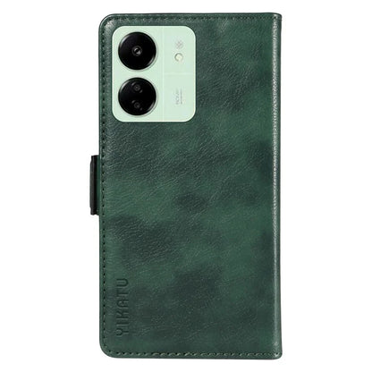 YIKATU YK-007 For Xiaomi Redmi 13C 4G / 13C 5G / 13R 5G / Poco M6 5G / Poco C65 4G Case Scratch-Proof Leather+TPU Magnetic Phone Cover