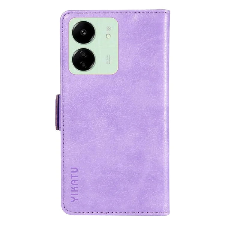 YIKATU YK-007 For Xiaomi Redmi 13C 4G / 13C 5G / 13R 5G / Poco M6 5G / Poco C65 4G Case Scratch-Proof Leather+TPU Magnetic Phone Cover