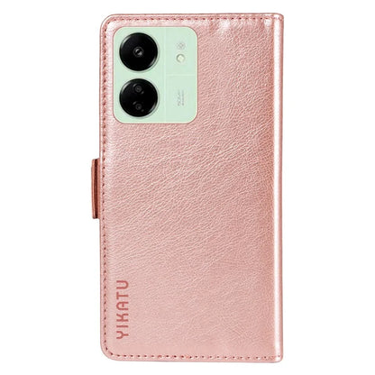 YIKATU YK-007 For Xiaomi Redmi 13C 4G / 13C 5G / 13R 5G / Poco M6 5G / Poco C65 4G Case Scratch-Proof Leather+TPU Magnetic Phone Cover