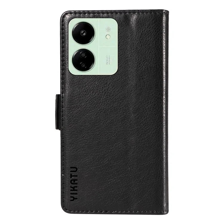 YIKATU YK-007 For Xiaomi Redmi 13C 4G / 13C 5G / 13R 5G / Poco M6 5G / Poco C65 4G Case Scratch-Proof Leather+TPU Magnetic Phone Cover