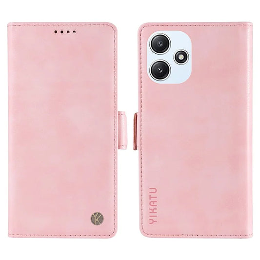 YIKATU YK-007 For Xiaomi Redmi 12 4G / 12 5G (Global) / Poco M6 Pro 5G Leather Case Litchi Texture Phone Cover