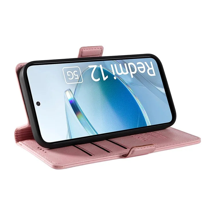 YIKATU YK-007 For Xiaomi Redmi 12 4G / 12 5G (Global) / Poco M6 Pro 5G Leather Case Litchi Texture Phone Cover