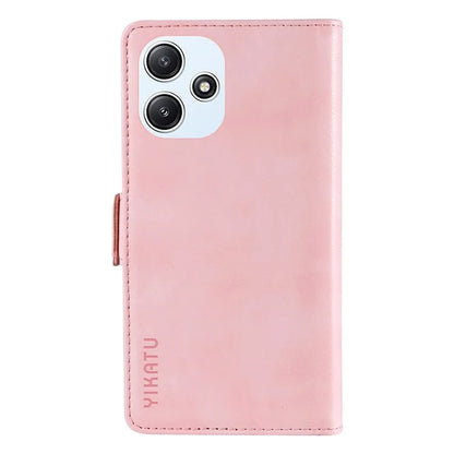YIKATU YK-007 For Xiaomi Redmi 12 4G / 12 5G (Global) / Poco M6 Pro 5G Leather Case Litchi Texture Phone Cover