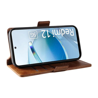 YIKATU YK-007 For Xiaomi Redmi 12 4G / 12 5G (Global) / Poco M6 Pro 5G Leather Case Litchi Texture Phone Cover