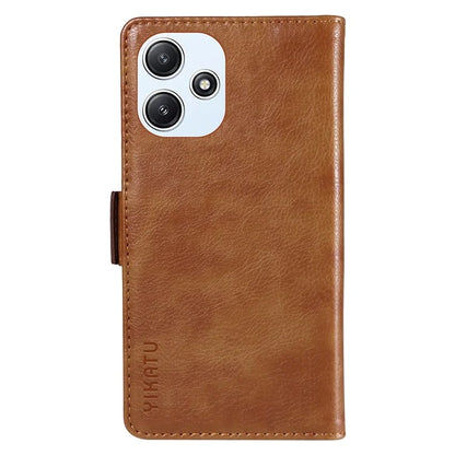 YIKATU YK-007 For Xiaomi Redmi 12 4G / 12 5G (Global) / Poco M6 Pro 5G Leather Case Litchi Texture Phone Cover