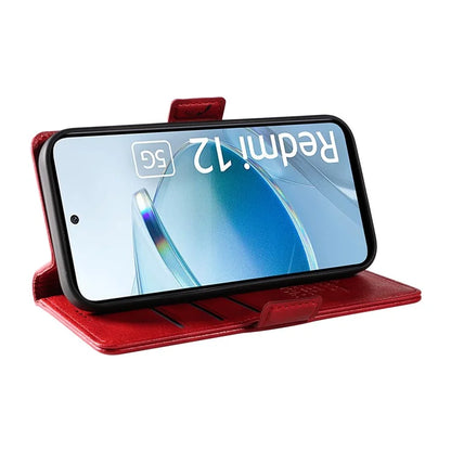YIKATU YK-007 For Xiaomi Redmi 12 4G / 12 5G (Global) / Poco M6 Pro 5G Leather Case Litchi Texture Phone Cover