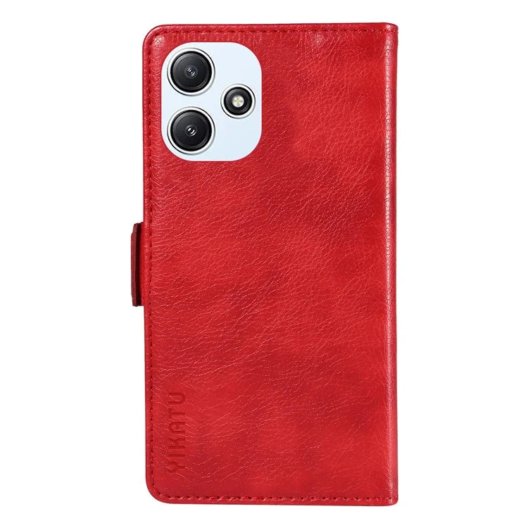 YIKATU YK-007 For Xiaomi Redmi 12 4G / 12 5G (Global) / Poco M6 Pro 5G Leather Case Litchi Texture Phone Cover