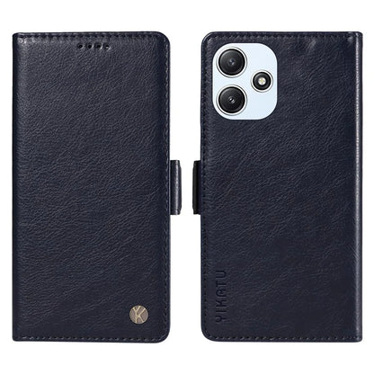 YIKATU YK-007 For Xiaomi Redmi 12 4G / 12 5G (Global) / Poco M6 Pro 5G Leather Case Litchi Texture Phone Cover