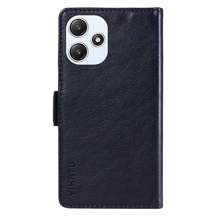 YIKATU YK-007 For Xiaomi Redmi 12 4G / 12 5G (Global) / Poco M6 Pro 5G Leather Case Litchi Texture Phone Cover