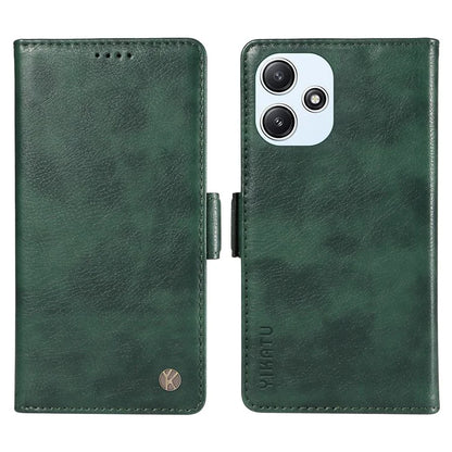 YIKATU YK-007 For Xiaomi Redmi 12 4G / 12 5G (Global) / Poco M6 Pro 5G Leather Case Litchi Texture Phone Cover