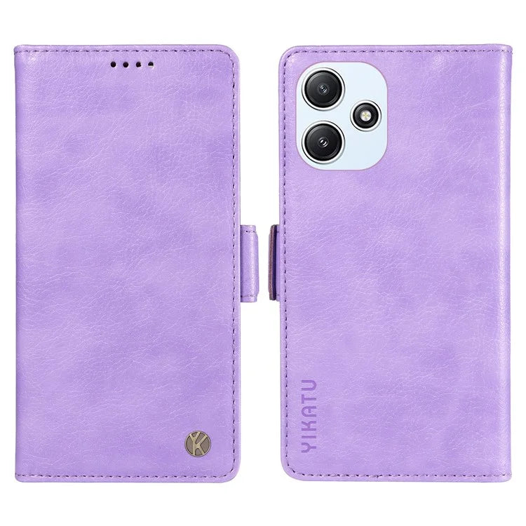YIKATU YK-007 For Xiaomi Redmi 12 4G / 12 5G (Global) / Poco M6 Pro 5G Leather Case Litchi Texture Phone Cover