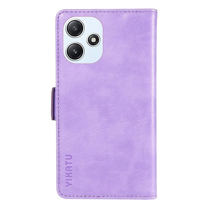 YIKATU YK-007 For Xiaomi Redmi 12 4G / 12 5G (Global) / Poco M6 Pro 5G Leather Case Litchi Texture Phone Cover
