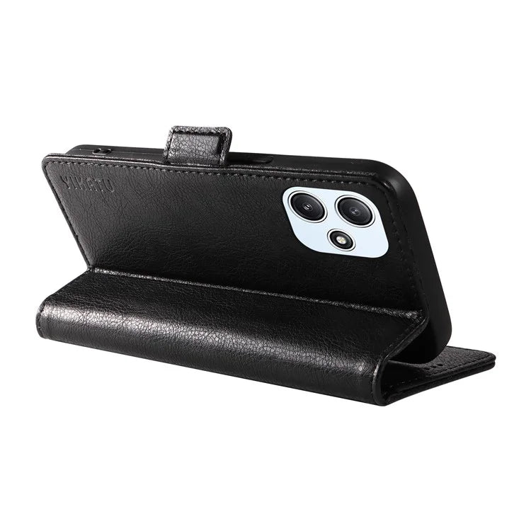 YIKATU YK-007 For Xiaomi Redmi 12 4G / 12 5G (Global) / Poco M6 Pro 5G Leather Case Litchi Texture Phone Cover