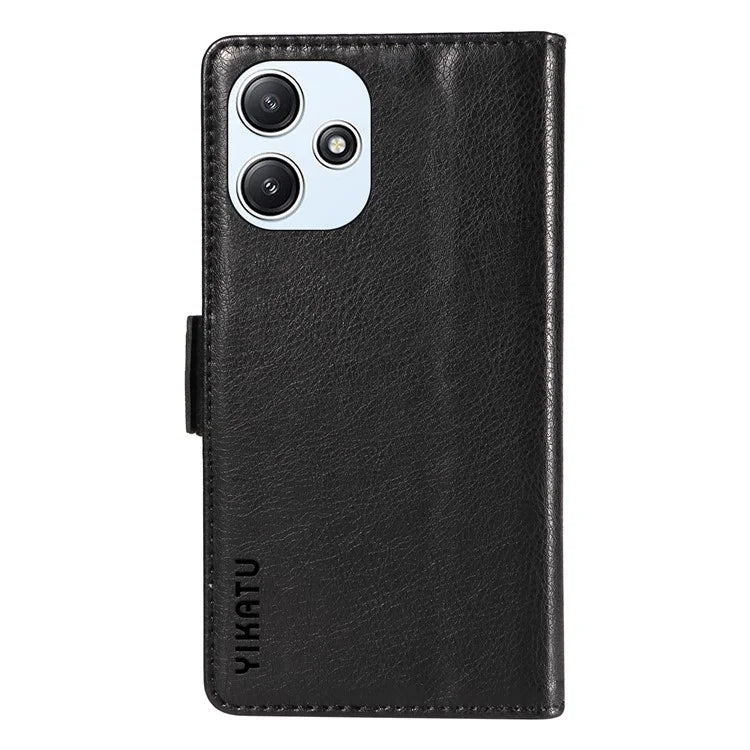 YIKATU YK-007 For Xiaomi Redmi 12 4G / 12 5G (Global) / Poco M6 Pro 5G Leather Case Litchi Texture Phone Cover